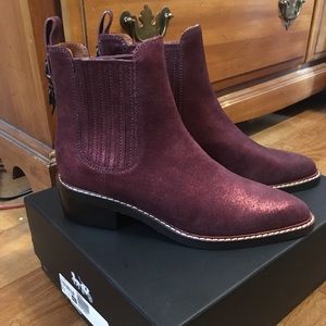 Coach Bowery Bootie Gsuade in Bordeaux